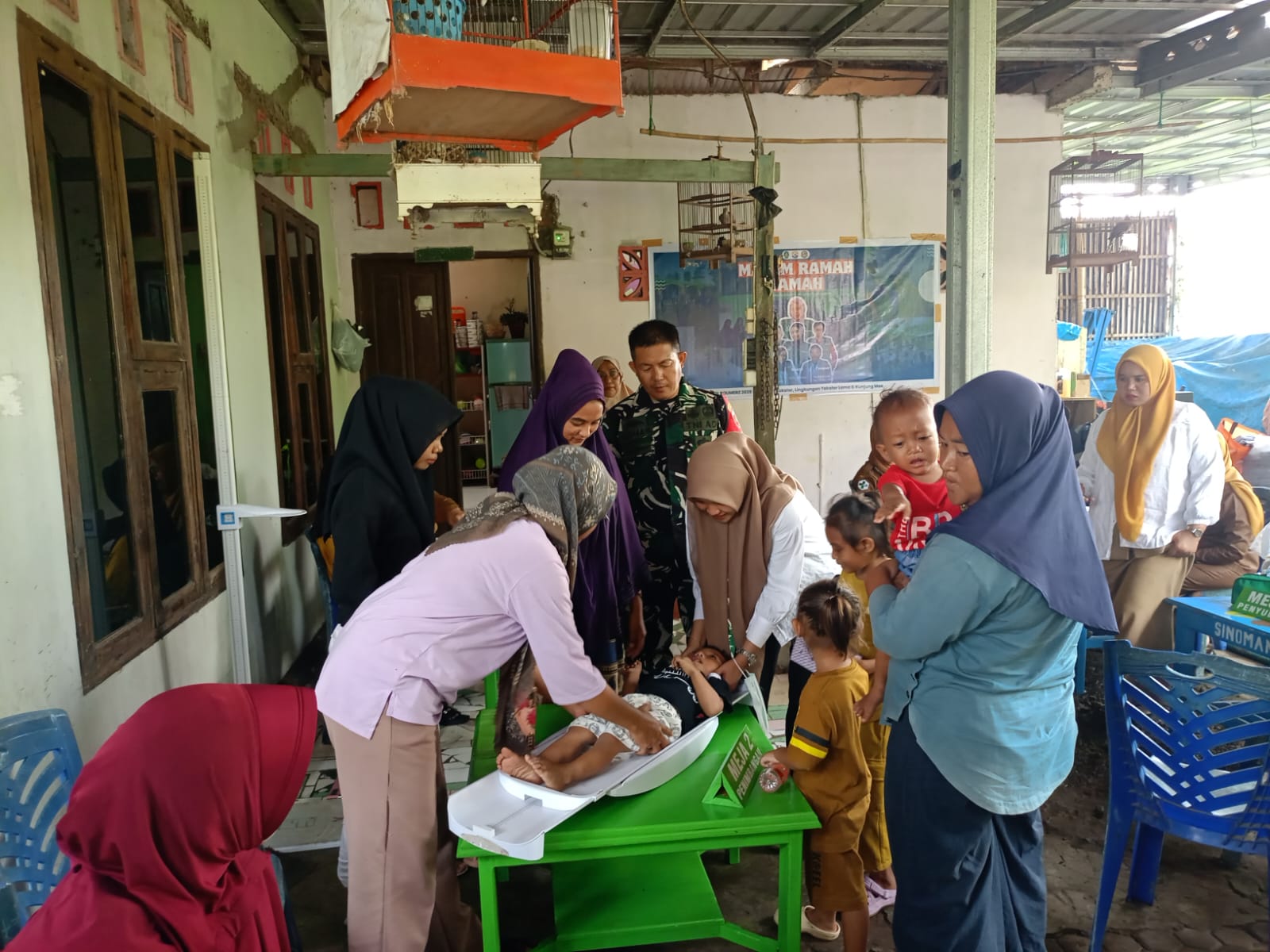 Babinsa Koramil 1426-06/Mapsu Lakukan Pendampingan Kegiatan Posyandu, Tekan Angka Stunting.