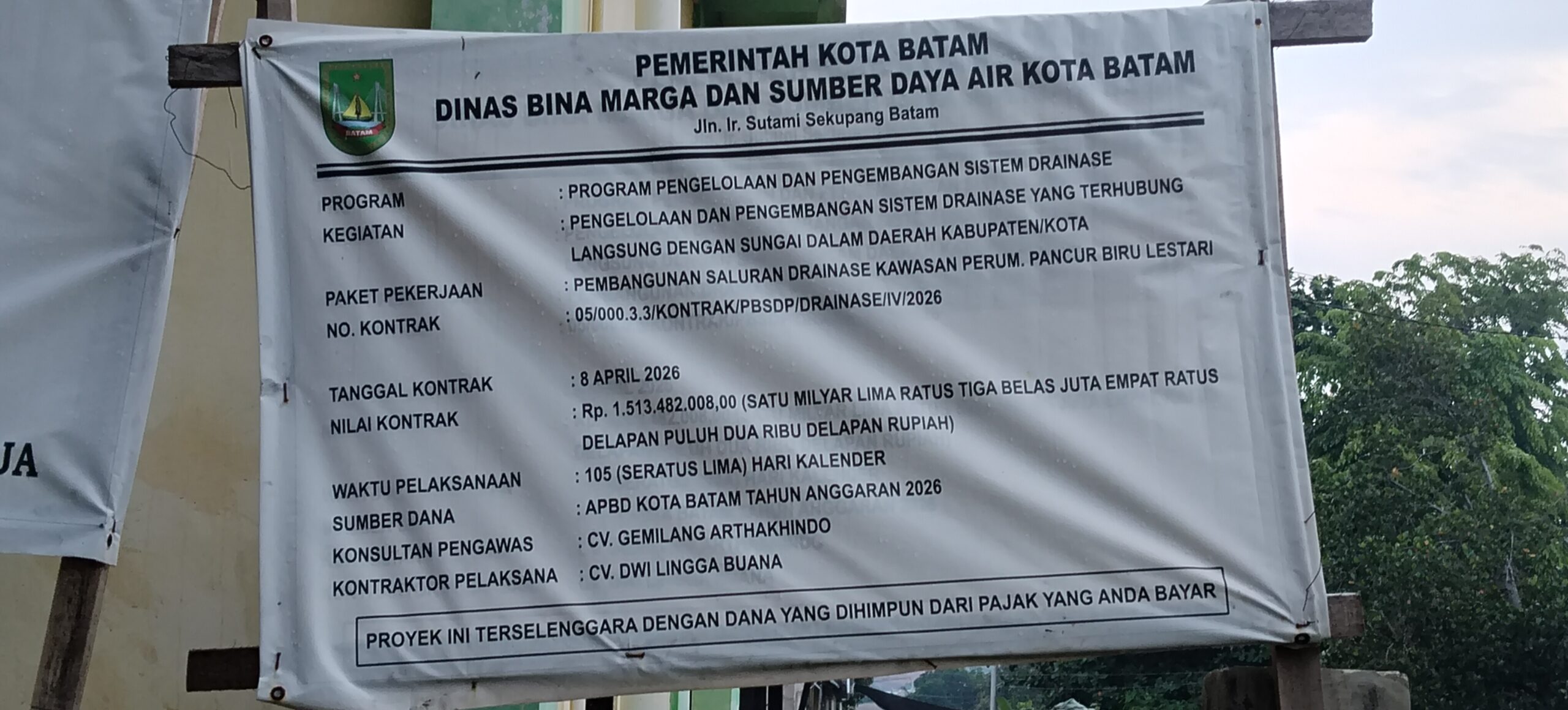 Media Soroti Proyek Drainase Mangkrak di Duriangkang, Desak Aparat dan Pemerintah Bertindak