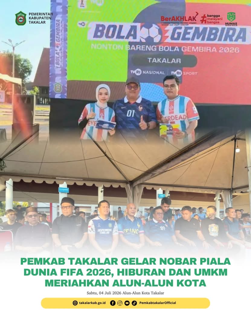 Pemkab Takalar Gelar Nobar Piala Dunia FIFA 2026 dan Berdayakan UMKM di Alun-Alun Kota