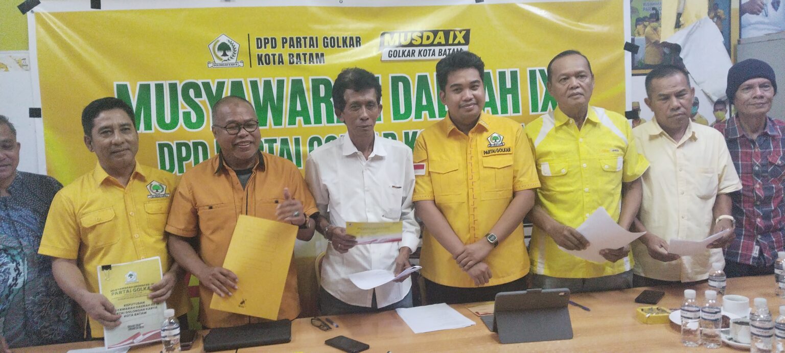 Musda IX Golkar Batam Digelar 25 Agustus, 17 Pemegang Hak Suara Bakal Tentukan Arah Partai