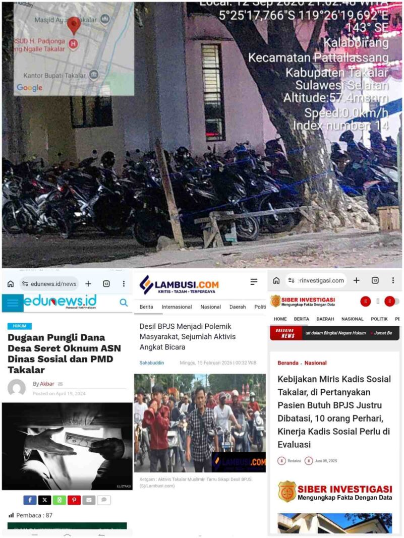 Copot Kadis Sosial Takalar Dinilai Gagal, Rentetan Persoalan Internal Terjadi, dari Dugaan Parkir Liar Hingga Tunggakan Gaji Aparat Desa